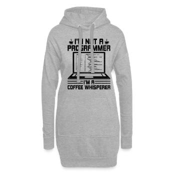 Café Codage Programmeur Codeur Développeur Nerd Coff - Sweat-shirt à capuche long Femme - gris chiné - Devant