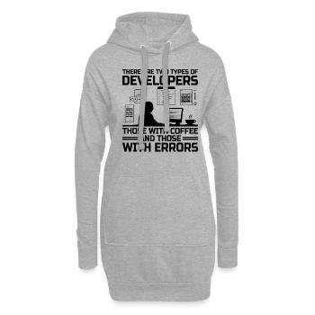 Kaffee-Codierung Programmierer Programmierer Entwickler Nerd Coff - Hoodie-Kleid - Grau meliert - Vorne