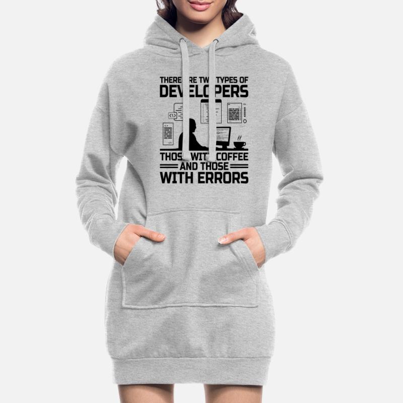Café Codage Programmeur Codeur Développeur Nerd Coff Sweat-shirt à capuche long Femme