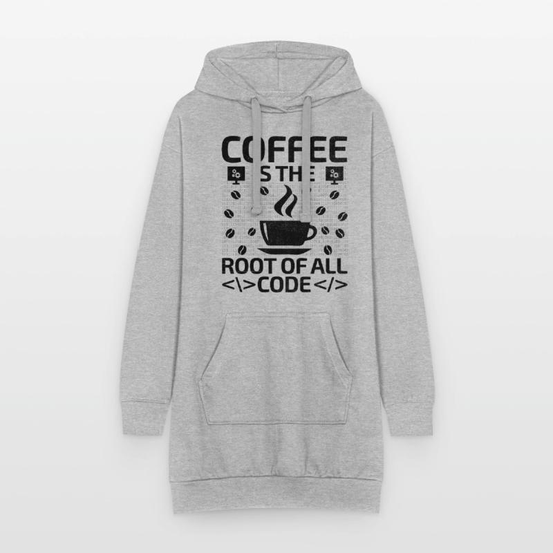 Kaffee-Codierung Programmierer Programmierer Entwickler Nerd Coff Hoodie-Kleid