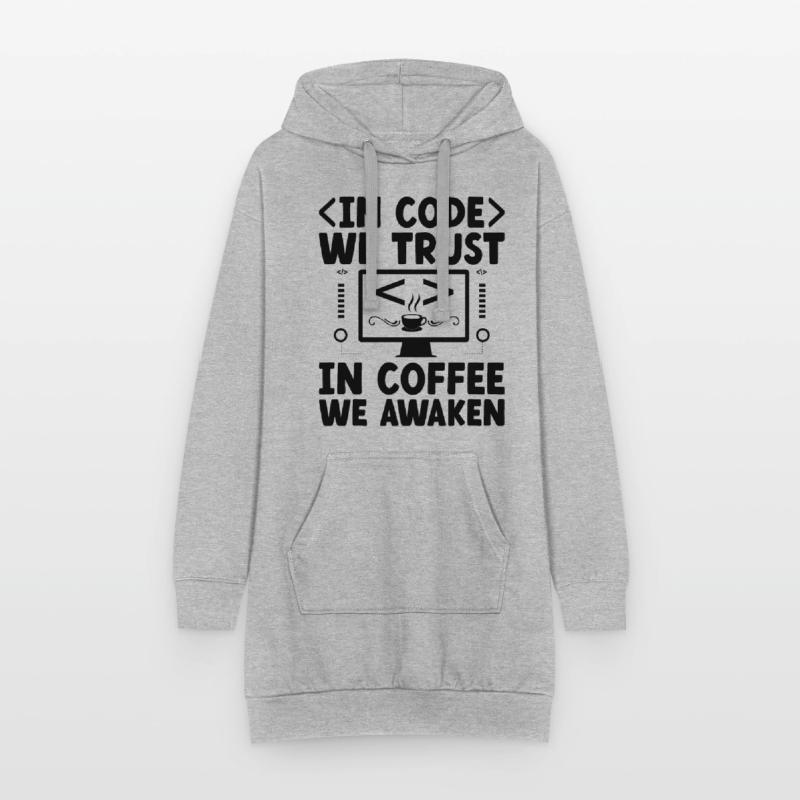Café Codage Programmeur Codeur Développeur Nerd Coff Sweat-shirt à capuche long Femme