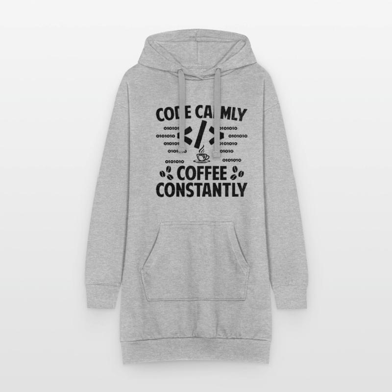 Kaffee-Codierung Programmierer Programmierer Entwickler Nerd Coff Hoodie-Kleid