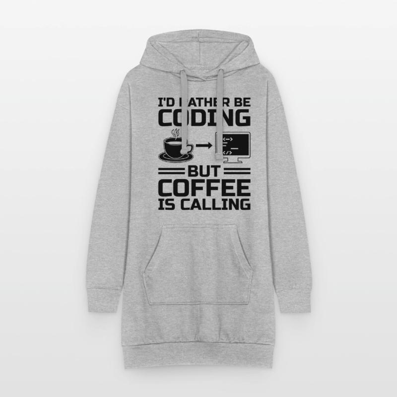 Kaffee-Codierung Programmierer Programmierer Entwickler Nerd Coff Hoodie-Kleid
