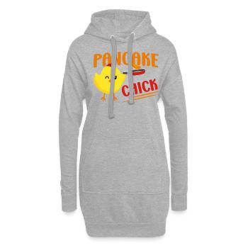Pancake Lover Kids Chicken Girl - Hoodie-Kleid - Grau meliert - Vorne