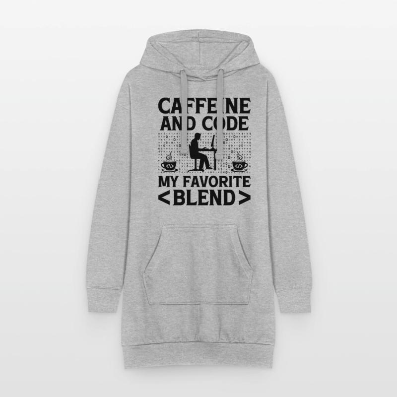 Café Codage Programmeur Codeur Développeur Nerd Coff Sweat-shirt à capuche long Femme