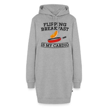 Pancake Lover Kids Flipping - Hoodie-Kleid - Grau meliert - Vorne