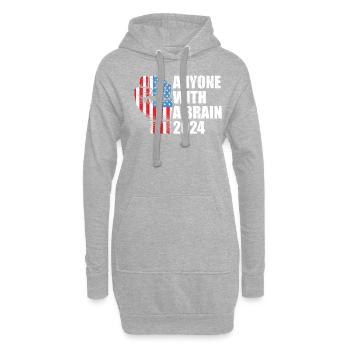 2024 Brain Vote Democracy Anti- Tee - Hoodie-Kleid - Grau meliert - Vorne