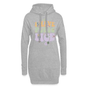 Arc-en-ciel ironique pubien poux humour vêtements - Sweat-shirt à capuche long Femme - gris chiné - Devant