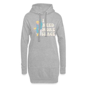 Astronaute Space Humour Espace Personnel T-shirt - Sweat-shirt à capuche long Femme - gris chiné - Devant