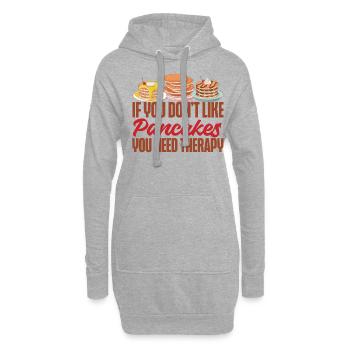 Les enfants amateurs de crêpes si vous ne le faites pas - Sweat-shirt à capuche long Femme - gris chiné - Devant