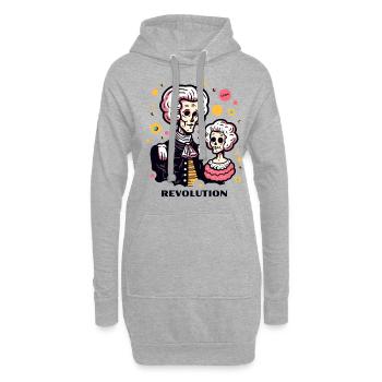 Marie-Antoinette et la Révolution française - Sweat-shirt à capuche long Femme - gris chiné - Devant