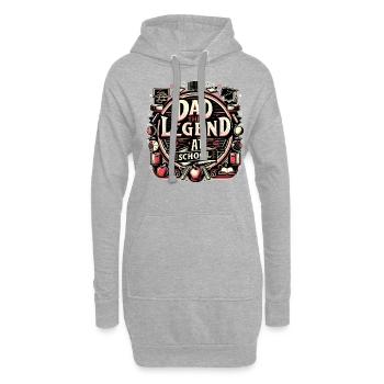 Father's Day Dad the Legend at school Dad Dad - Hoodie Dress - heather grey - Front