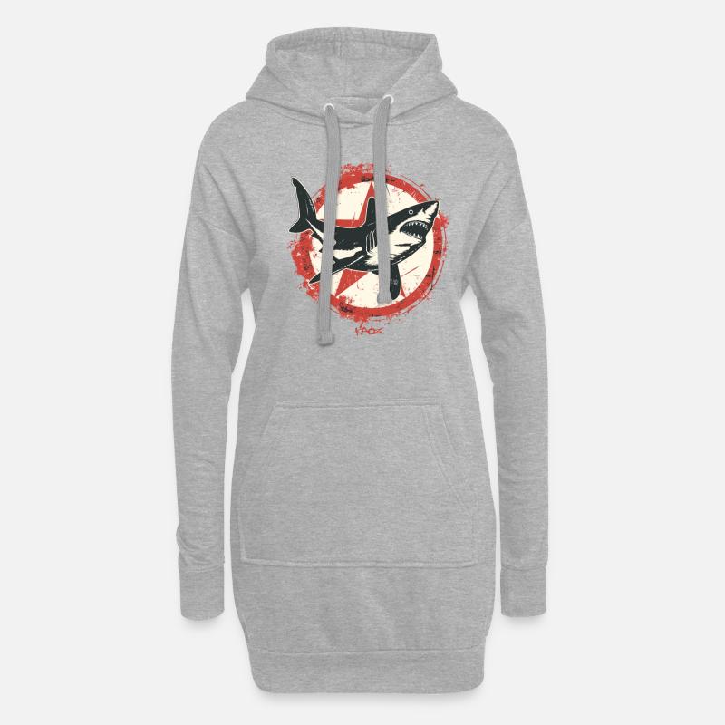 Il compagno comunista parodista Shark - Vestitino con cappuccio - grigio melange