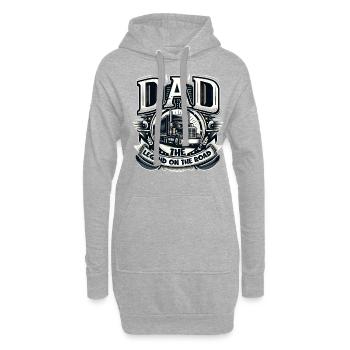 Vatertag Dad the Legend on the road Papa Vater - Hoodie-Kleid - Grau meliert - Vorne