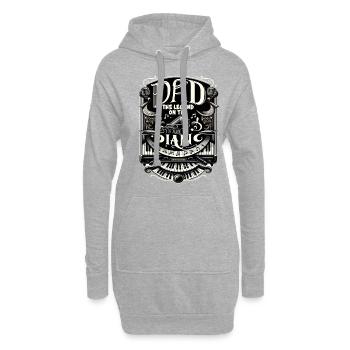 Father's Day Dad the Legend on the piano Dad Dad - Hoodie Dress - heather grey - Front