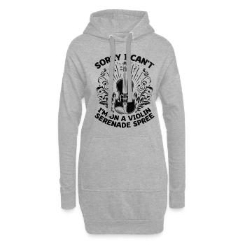 Désolé je ne peux pas je suis sur un violon sérénade spree violi - Sweat-shirt à capuche long Femme - gris chiné - Devant