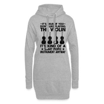 Ce n’est pas grave si vous n’aimez pas jouer du violon Vio - Sweat-shirt à capuche long Femme - gris chiné - Devant
