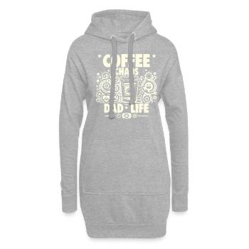 Vatertag Coffee Chaos Dad Life Papa Vater - Hoodie-Kleid - Grau meliert - Vorne