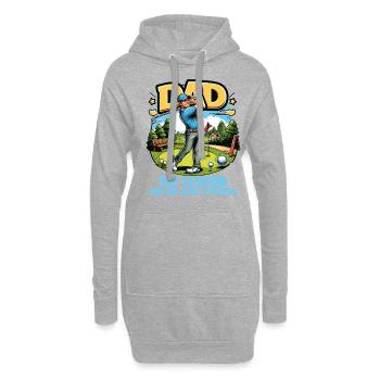Fête des pères Papa la légende sur le terrain de golf Papa - Sweat-shirt à capuche long Femme - gris chiné - Devant