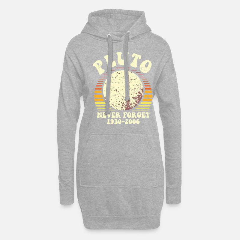Pluto Never Forget Astronomy Tee - Hoodie-Kleid - Grau meliert
