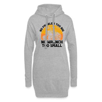 Mécanicien agricole Drôle de tracteur Mécanique Ferme - Sweat-shirt à capuche long Femme - gris chiné - Devant