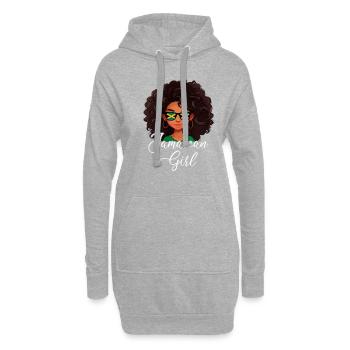 jamaican girl Flag Jamaica - Hoodie-Kleid - Grau meliert - Vorne