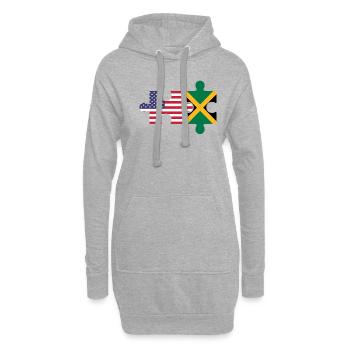 jamaican American Jamaica - Hoodie-Kleid - Grau meliert - Vorne
