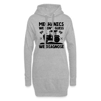 Landwirtschaftsmechaniker Lustige Traktormechaniker Bauernhof - Hoodie-Kleid - Grau meliert - Vorne
