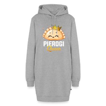 Pierogi princess Polish Pierogi - Hoodie-Kleid - Grau meliert - Vorne