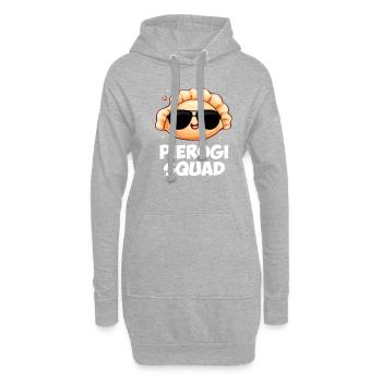 Pierogi squad Polish Pierogi - Hoodie-Kleid - Grau meliert - Vorne