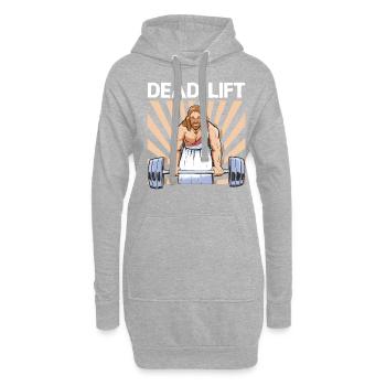 Funny Jesus Deadlift Weights T-shirt - Hoodie Dress - heather grey - Front