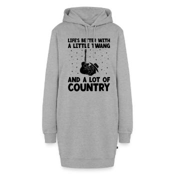 Comté Musique Vintage Amateur de musique Western Country C - Sweat-shirt à capuche long Femme - gris chiné - Devant
