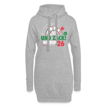 Dart Player Humor Zack 26 Tee - Sweat-shirt à capuche long Femme - gris chiné - Devant