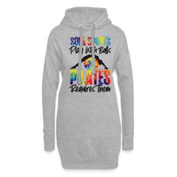 Pilates Instructor Teacher Tie Dye - Hoodie-Kleid - Grau meliert - Vorne