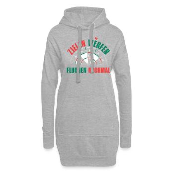 T-shirt humour Dart Cycle - Sweat-shirt à capuche long Femme - gris chiné - Devant