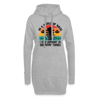 Comté Musique Vintage Amateur de musique Western Country C - Sweat-shirt à capuche long Femme - gris chiné - Devant