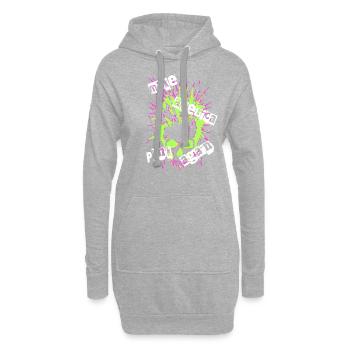 Punk Revival T-shirt punk politique - Sweat-shirt à capuche long Femme - gris chiné - Devant
