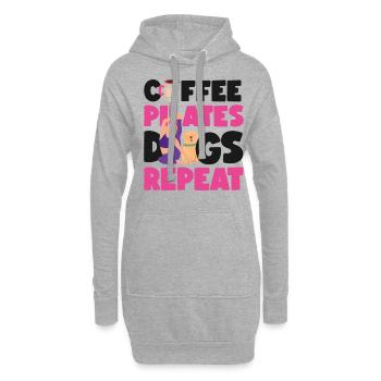 Instructeur de Pilates Professeur Café - Sweat-shirt à capuche long Femme - gris chiné - Devant