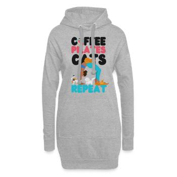 Instructeur de Pilates Professeur Café - Sweat-shirt à capuche long Femme - gris chiné - Devant