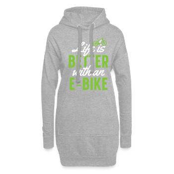 E-bike Lifestyle Eco Rider T-shirt - Hoodie-Kleid - Grau meliert - Vorne