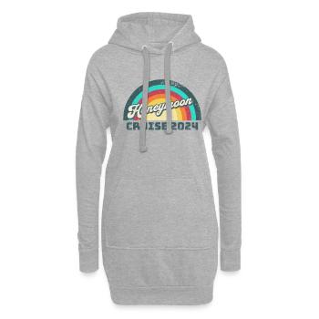 T-shirt « Croisière Lune de Miel Pour Couples 2024 » - Sweat-shirt à capuche long Femme - gris chiné - Devant