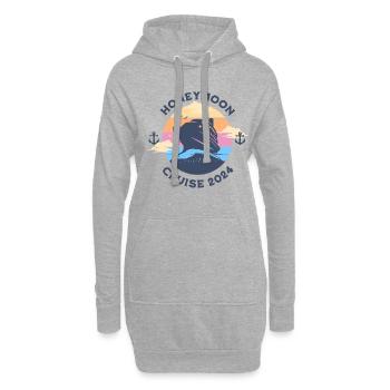 T-shirt « Croisière Lune de Miel Pour Couples 2024 » - Sweat-shirt à capuche long Femme - gris chiné - Devant