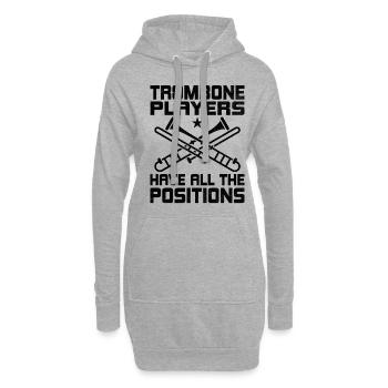 Posaunist Posaunist Marching Band Posaune - Hoodie-Kleid - Grau meliert - Vorne