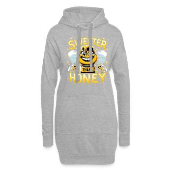 Bienenliebhaber Bienenzüchter Naturfreunde Imker - Hoodie-Kleid - Grau meliert - Vorne