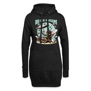 Bienenliebhaber Bienenzüchter Naturfreunde Imker - Hoodie-Kleid - Schwarz - Vorne