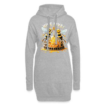 Amoureux des abeilles Apiculteurs Amis de la nature Apiculteurs - Sweat-shirt à capuche long Femme - gris chiné - Devant