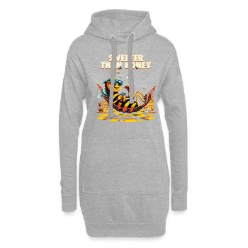 Bienenliebhaber Bienenzüchter Naturfreunde Imker - Hoodie-Kleid - Grau meliert - Vorne
