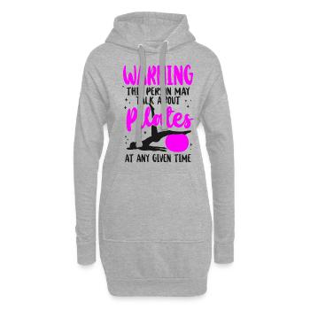 Avertissement de l’instructeur de Pilates - Sweat-shirt à capuche long Femme - gris chiné - Devant