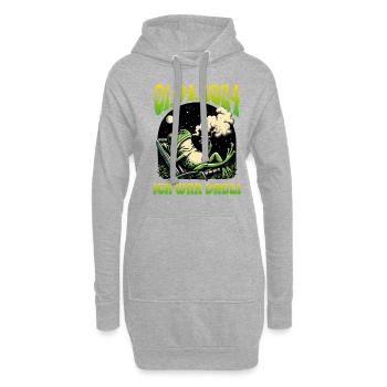 Legalisierung 2024 Cannabis Tee - Hoodie-Kleid - Grau meliert - Vorne