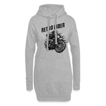 Retro Rider Vintage Motorrad Tee - Hoodie-Kleid - Grau meliert - Vorne